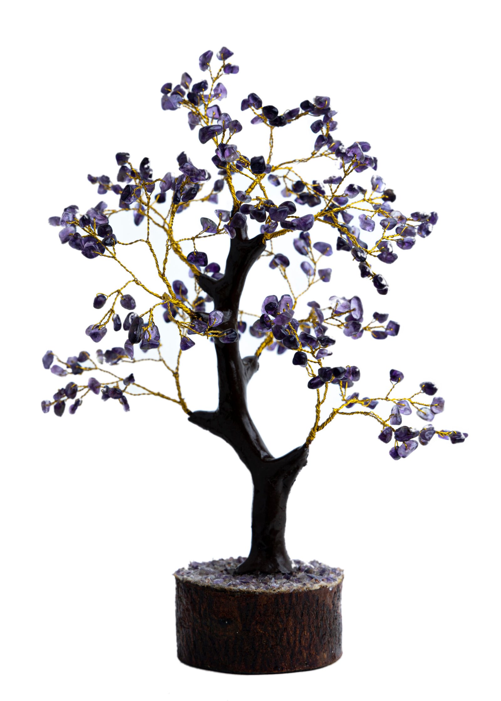 Amethyst Crystal Tree | Handcrafted Feng Shui Gemstone Tree on Wooden Base | Positive Energy, Vastu, and Home Décor - Image 3