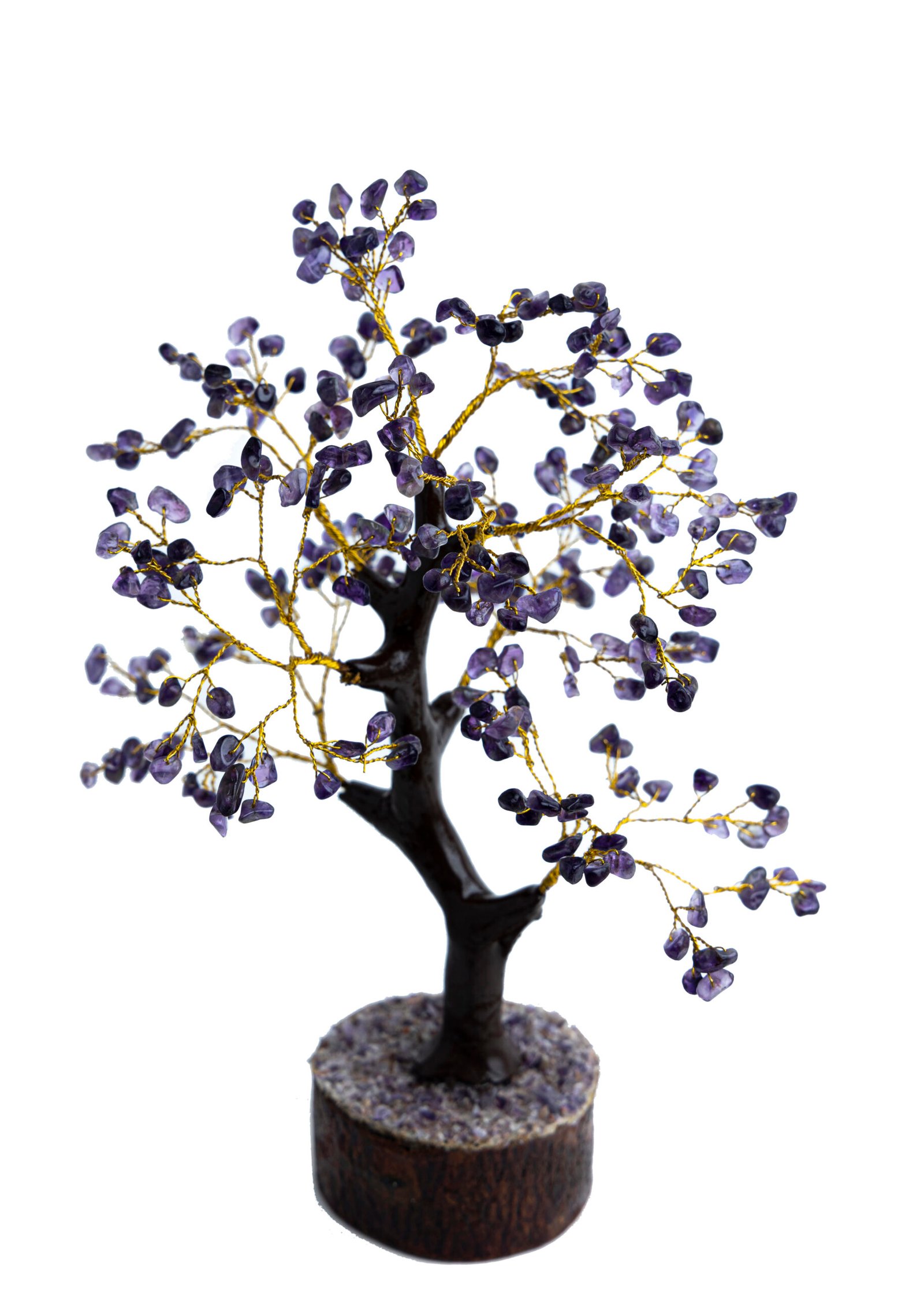 Amethyst Crystal Tree | Handcrafted Feng Shui Gemstone Tree on Wooden Base | Positive Energy, Vastu, and Home Décor - Image 4